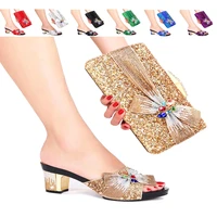 shoe and bag set for women 2022 lastest noble luxury style ladies in party wedding designer sandals slippers free shipping