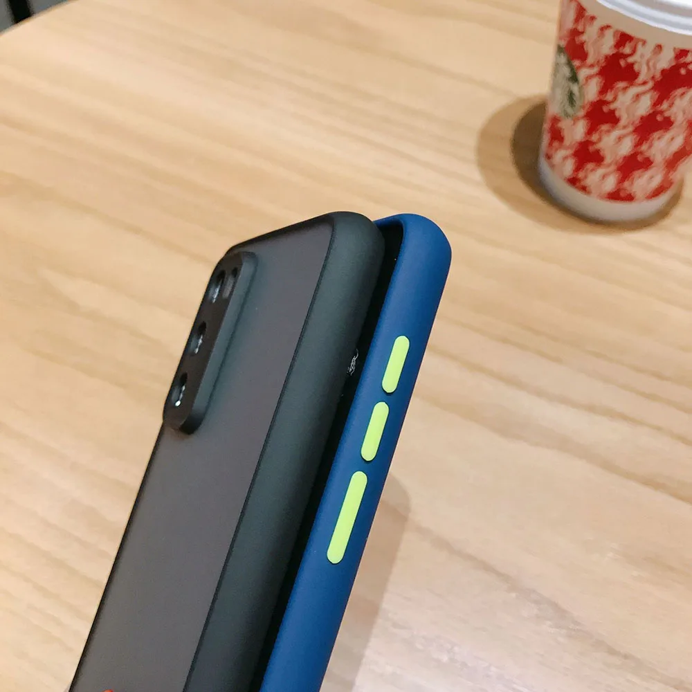 Матовый прозрачный черный чехол для телефона Samsung S24 S23 S22 S21 S20 FE Ultra Plus S10 A73 A72 A71 A54