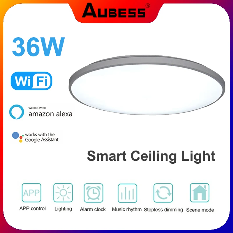 

New Products Tuya Smart LED Ceiling Lamp Modern App Voice Control Alexa/Google Remote Control Round Ceiling Lights Living Room