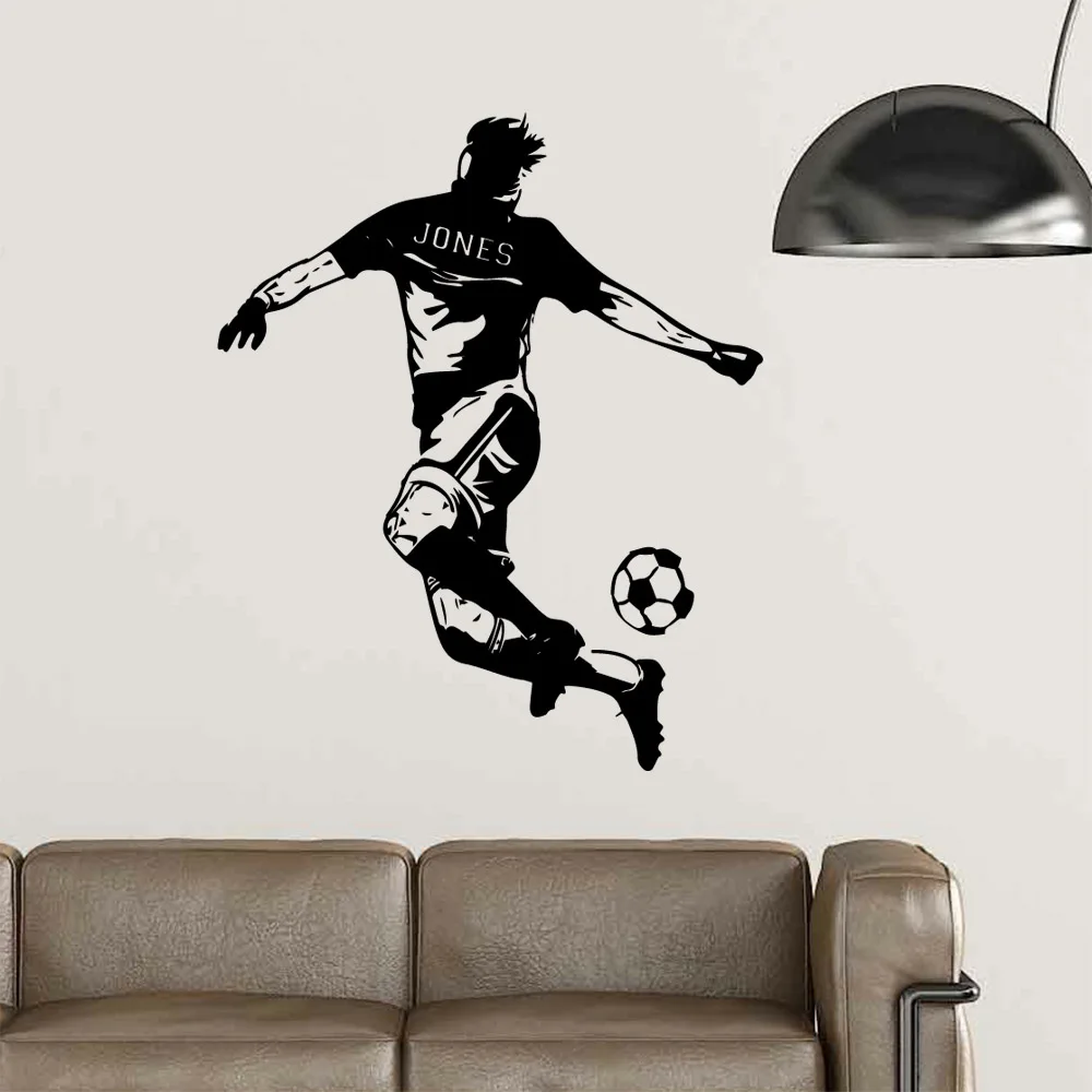 

Beauty football player Environmental Protection Vinyl Stickers For Kids Room Living Room Home Decor Waterproof Wall Art Decal