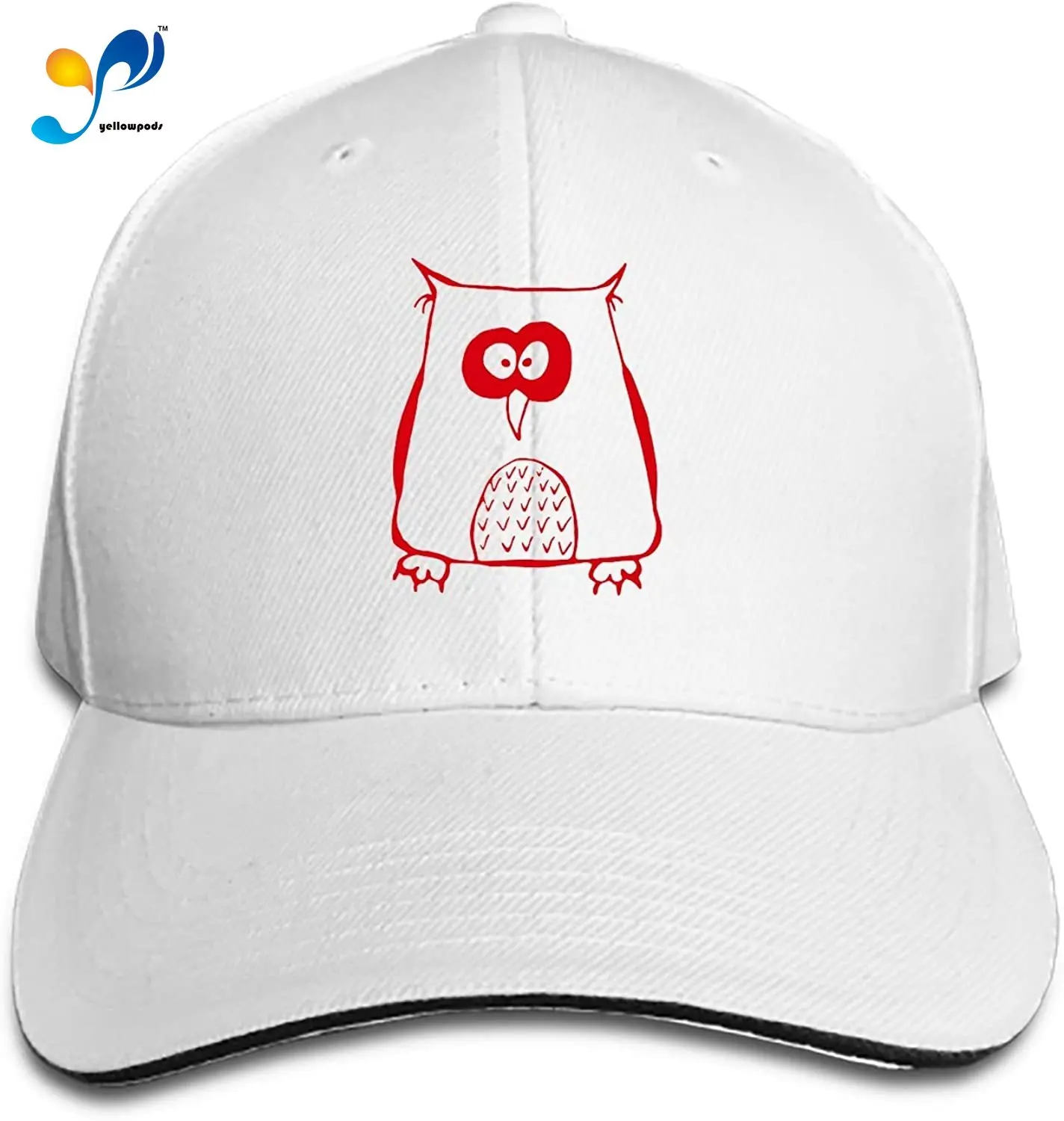 

Owl Unisex Washed Twill Baseball Cap Adjustable Peaked Sandwich Hat