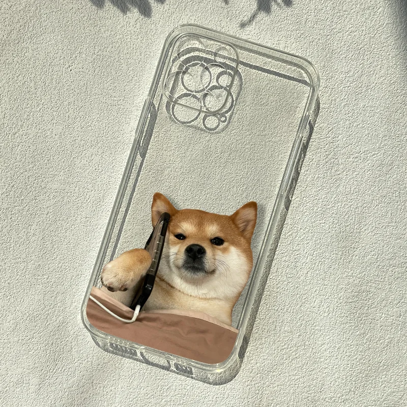 

DMAWMJ phone case for iphone 14 pro max 11 13 mini 12 soft tpu cover for iphone xr xs max x 7 8 plus se2020 6s se3 Cute dog cat