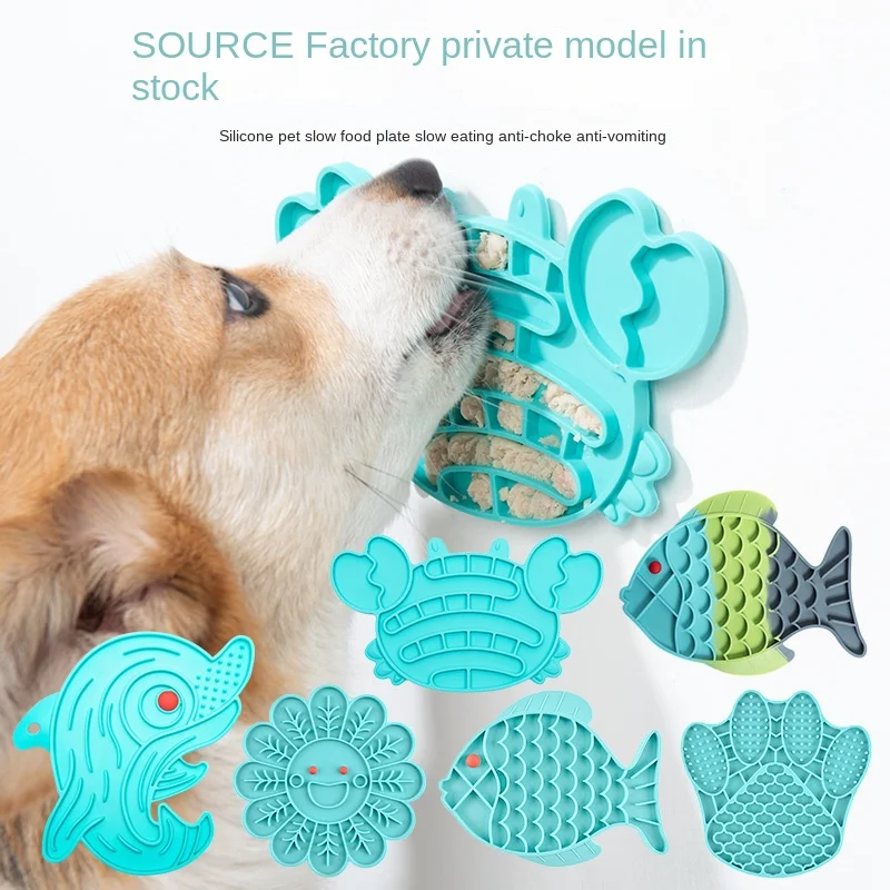 

Licking Pad Cat Bowl Pet Plate Dog Silicone Pet Slow Food Plate Slow Food Bowl Dog Lick Plate Pad