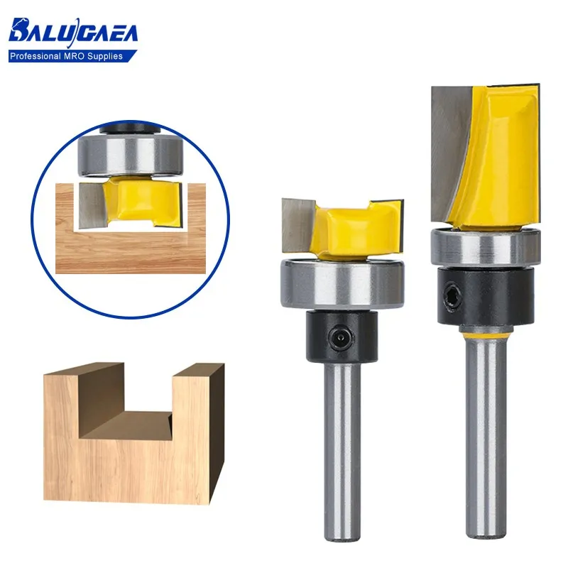 

Trim Router Bit Set - 1/4" 6mm Shank Pattern/Template Woodworking Cutter Tenon Cutter for Woodworking Tools