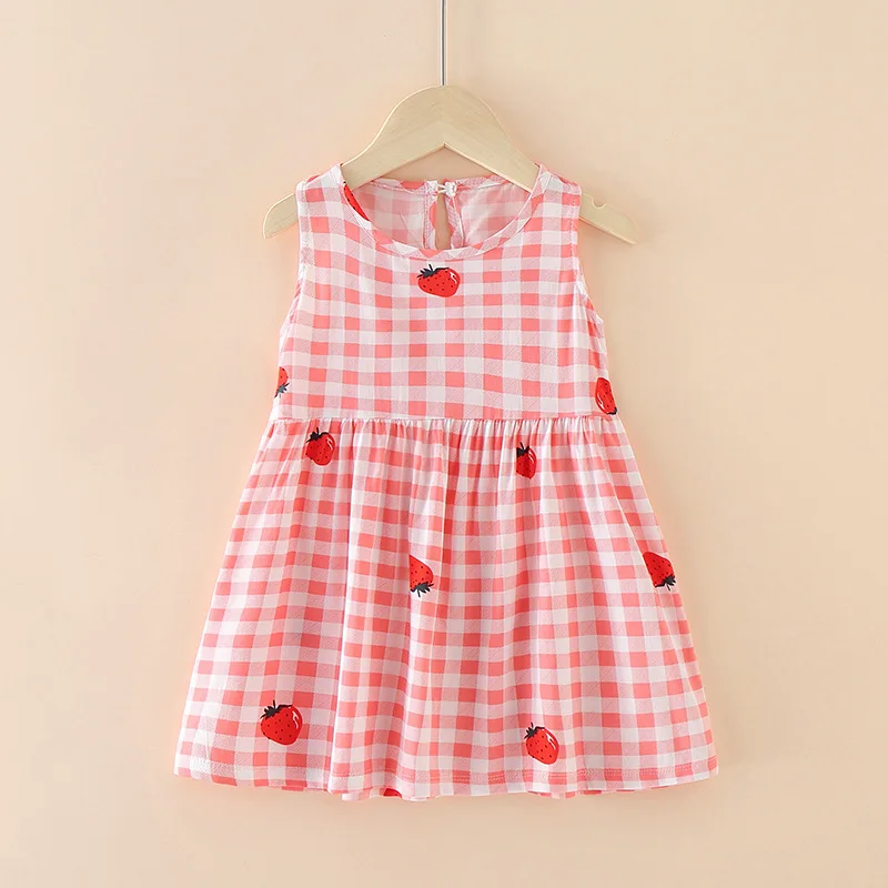 

1-6 Years Baby Girls Sleeveless Flower Print Dresses Clothes Kids Girl Summer Princess Dress Children's Party Dress Outfit