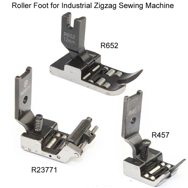 

R652 R457 R2377 Roller Presser Foot for Industrial Zigzag Sewing Machine Singer 20U 457 JUKI LZ-2280 2284 Bearing Wheel