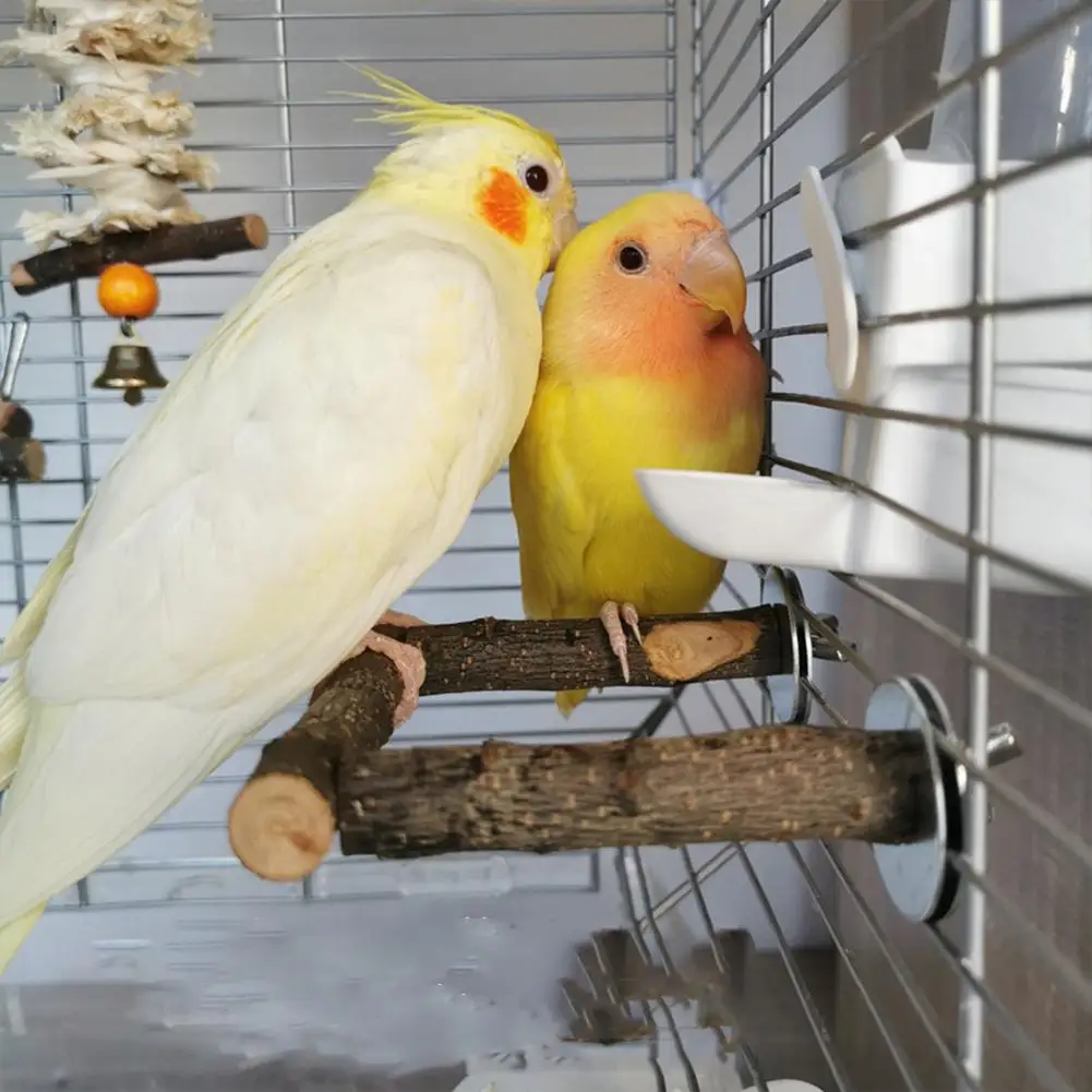 

Parrot Stand Pole U-shaped Bird Drinking Water Bottle Food Bowl Sticks Solid Wood Perches Cage Accessories
