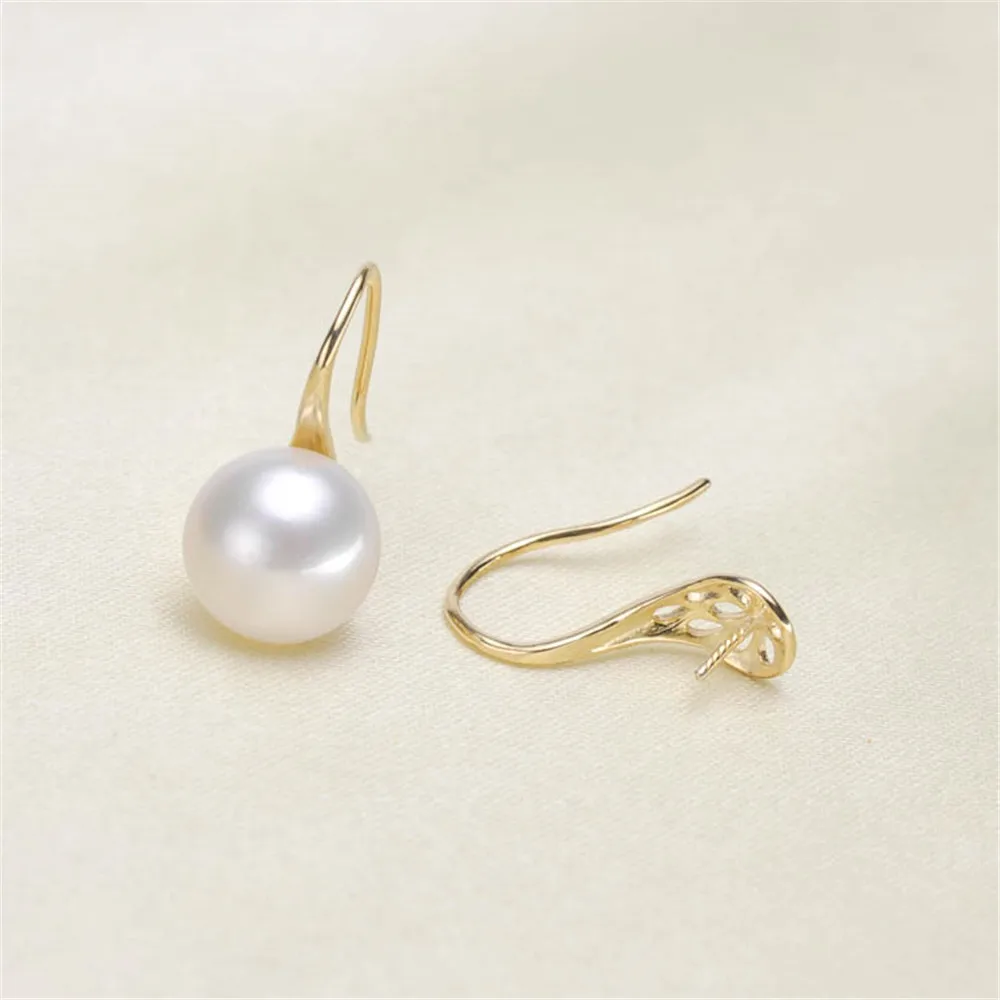 

Plated Gold Earrings Mountings Pearl Ear Wires Earrings Hook Findings Settings for DIY Stud Earrings Jewelry Making