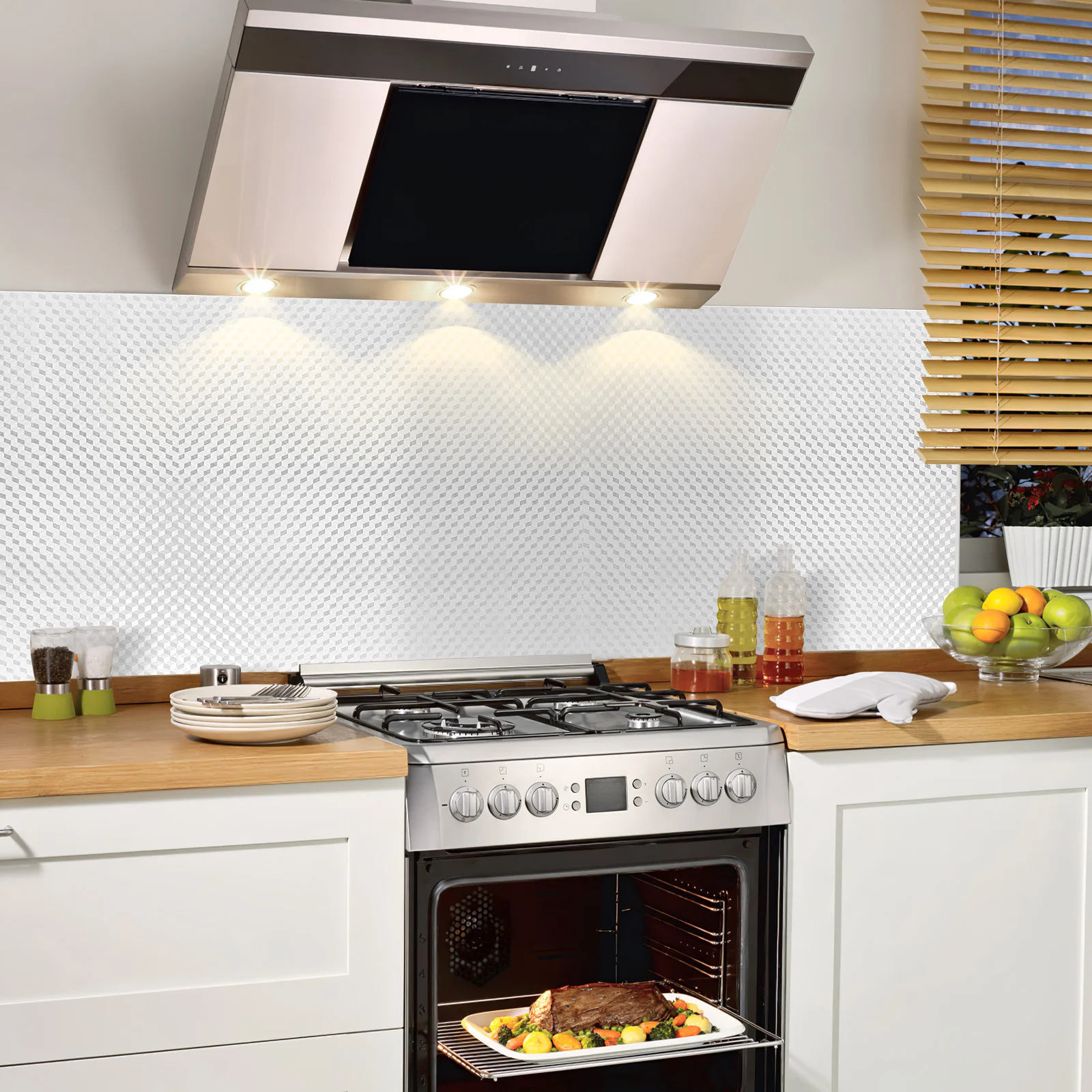 

Tile Backsplash Oil Proof Sticker Kitchen Adhesive Decals Stickers Wall Paper Anti-oil