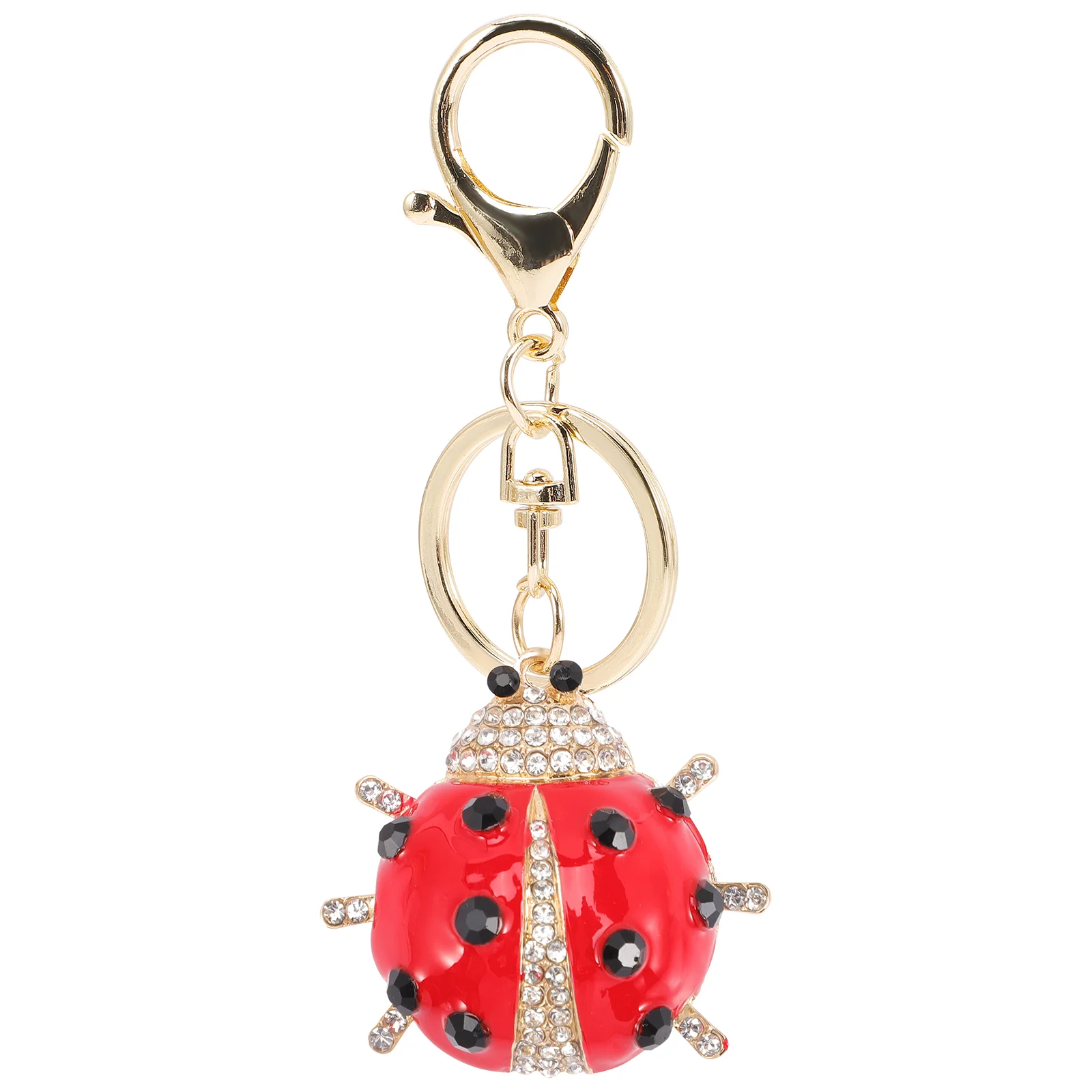 

Fashion Rhinestone Ladybug Key Ring Pendant Creative Bag Hanging Ornament