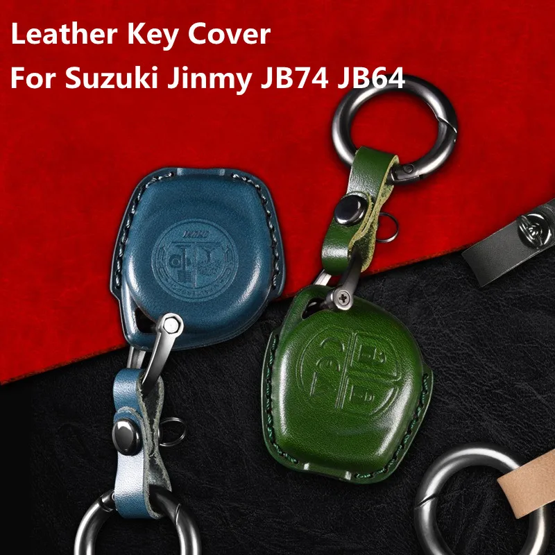 

Car 2019 Jb74 Case Jimny Car Accessories Interior Key Suzuki Cover For Auto Holder Shell Key Red Leather Keychain