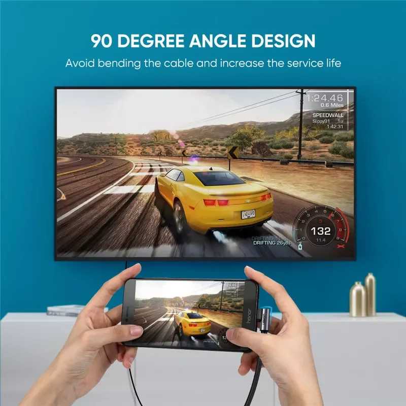 

2023U- green USB C To HDMI Cable Type C HDMI Thunderbolt 3 Converter for MacBook iPad Pro 2018 USB-C HDMI Adapter USB Type-C HDM