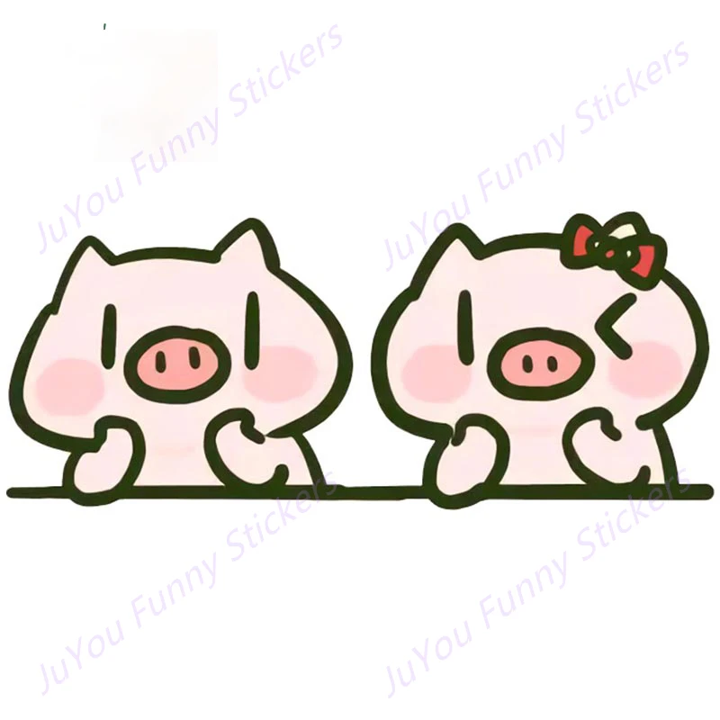 

JuYou Funny Stickers Exterior Accessories for Cute Pig Car Stickers Fashionable Simple Decals Creative Windows Motorcycle Decor