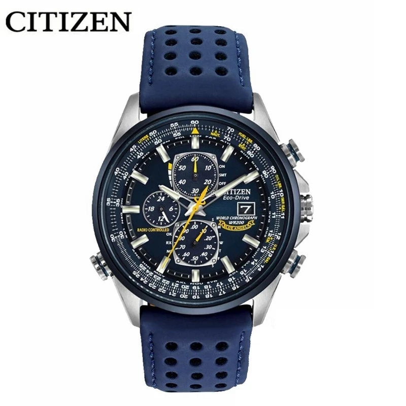 Citizen Watch Luxury Quartz Watches Men Diameter 44mm Original Stainless Steel Waterproof Watch Single Folding Clasp Wristwatch
