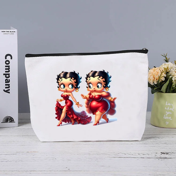Kawaii Disney Betties женская косметичка многофункциональная парусиновая на молнии