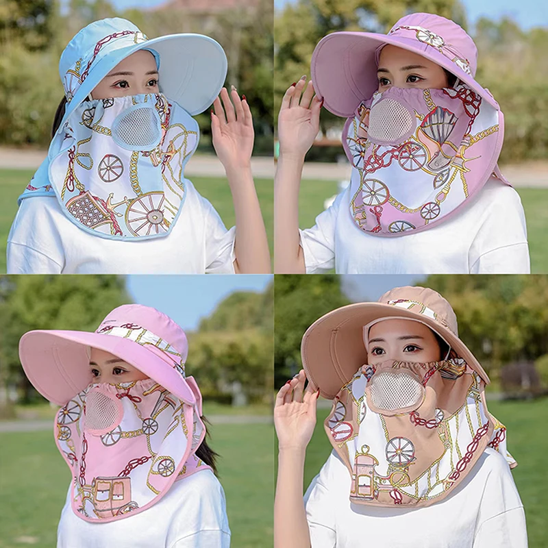 Женская шляпа для сбора чая Солнцезащитная шаль лица и шеи уличная с защитой от
