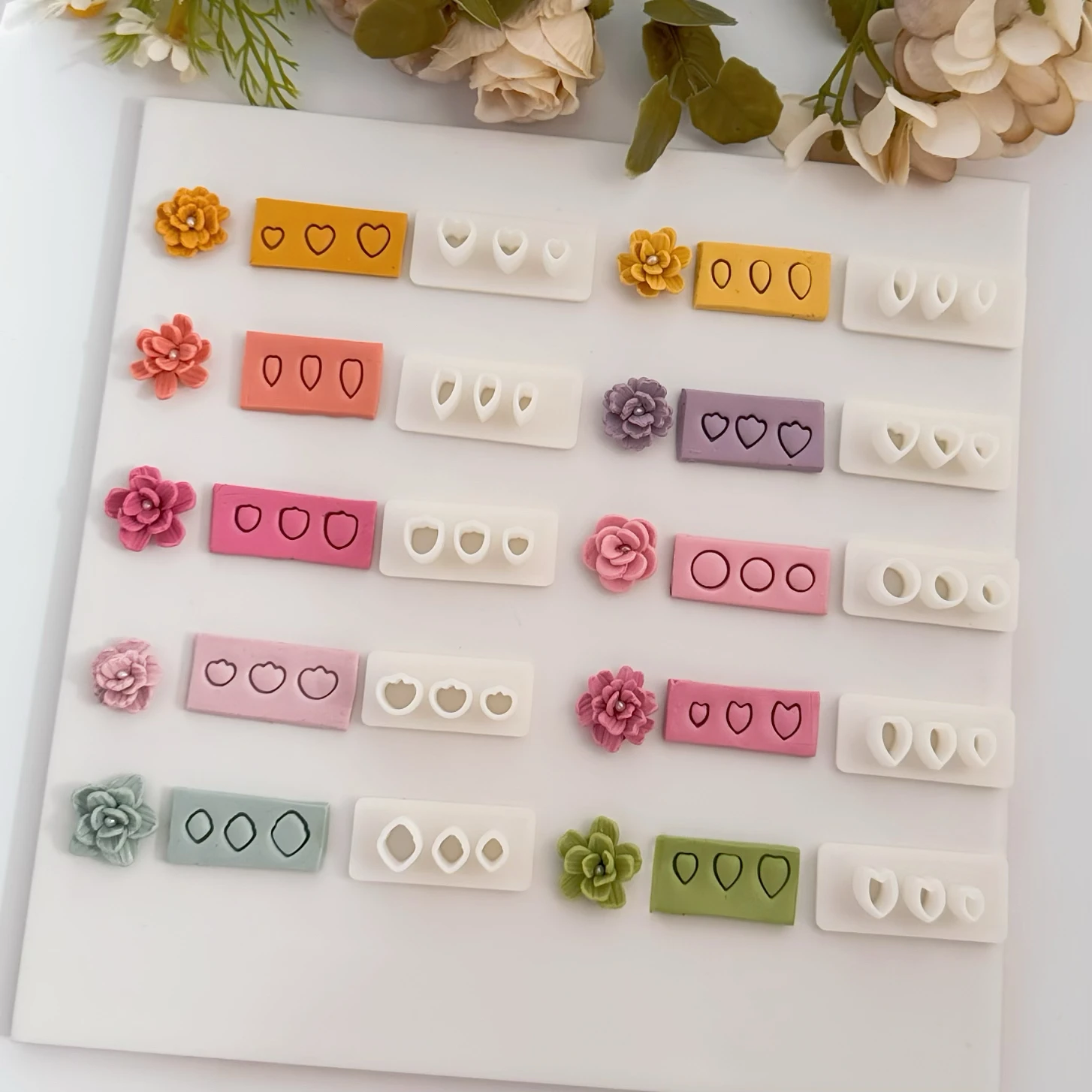 Мини-лепесток цветка резак для полимерной глины инструмент серьги сделай сам