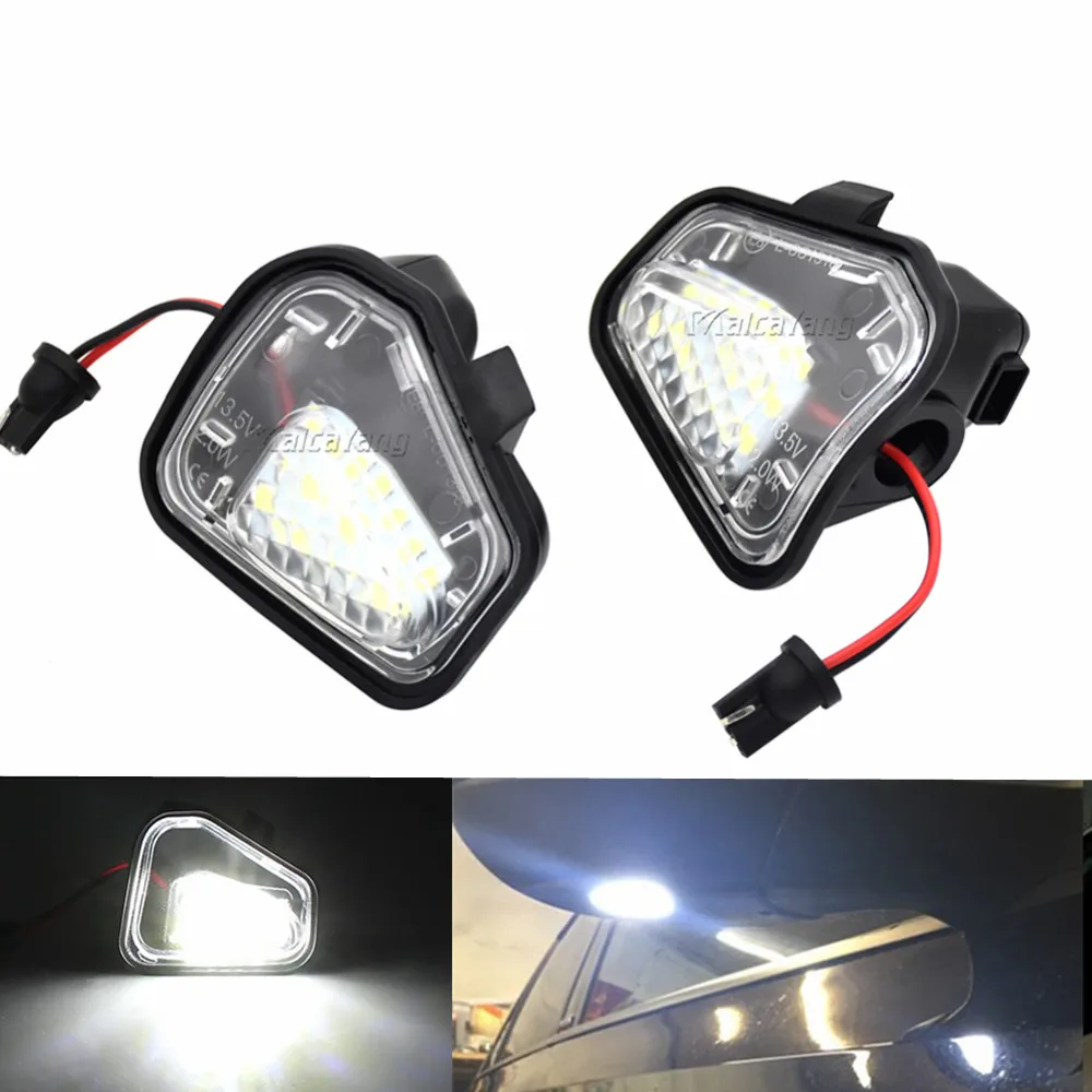 

2PCS For VW Passat B7 CC Scirocco Jetta MK6 EOS Beetle R LED Side Rearview Mirror Floor Ground Lamp Puddle Welcome Light Bulbs