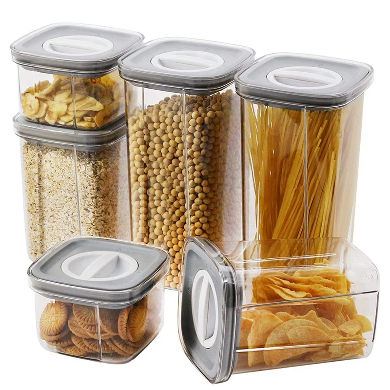 

JFBL Hot 1Set Grain Food Storage Container Sealed Kitchen Pantry Storage/Moisture Resistant - Perfect For Dry Foods, Liquids