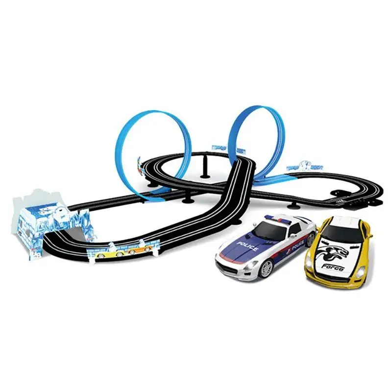 Электрический железнодорожный путь набор игрушек двойной пульт дистанционного