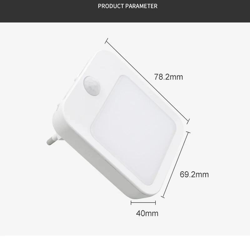 Лампа с датчиком движения настенная лампа европейской вилкой плавным