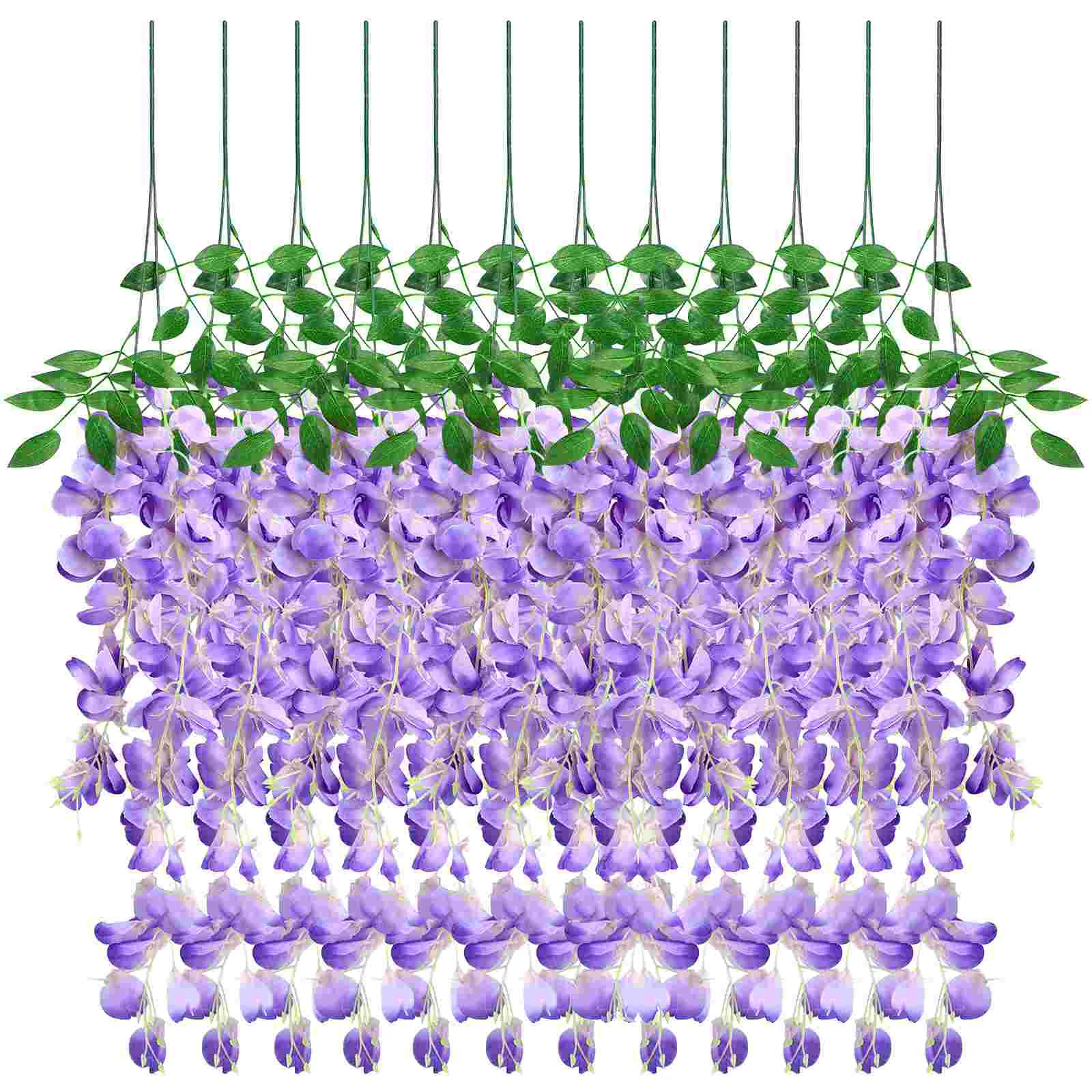 

IMIKEYA 12pcs Artificial Wisteria Hanging Flowers Wedding Fake Flowers Decorations Wall Hanging Flowers