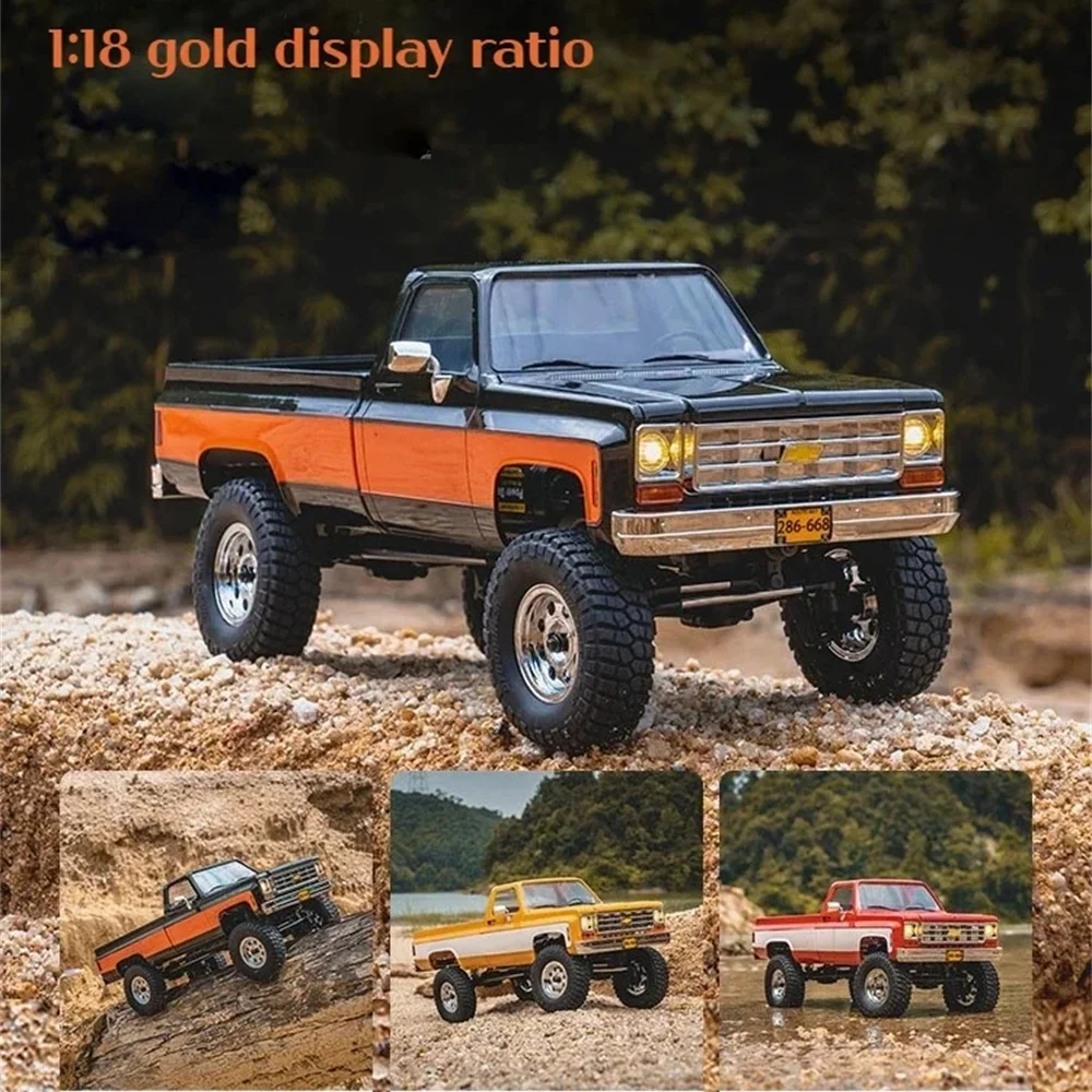 FMS FCX18 Chevrolet K10 RTR 1/18 2.4G 4WD RC Car Rock Crawler Двухскоростной пикап Внедорожный
