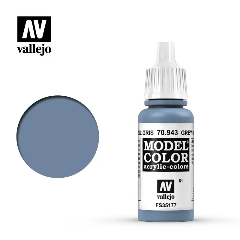 

Vallejo Paint Acrylic Model Coloring Spain AV 70943 061 Azul Gris Grey Blue Water-Based Model Hand Painted Gunpla Gundam