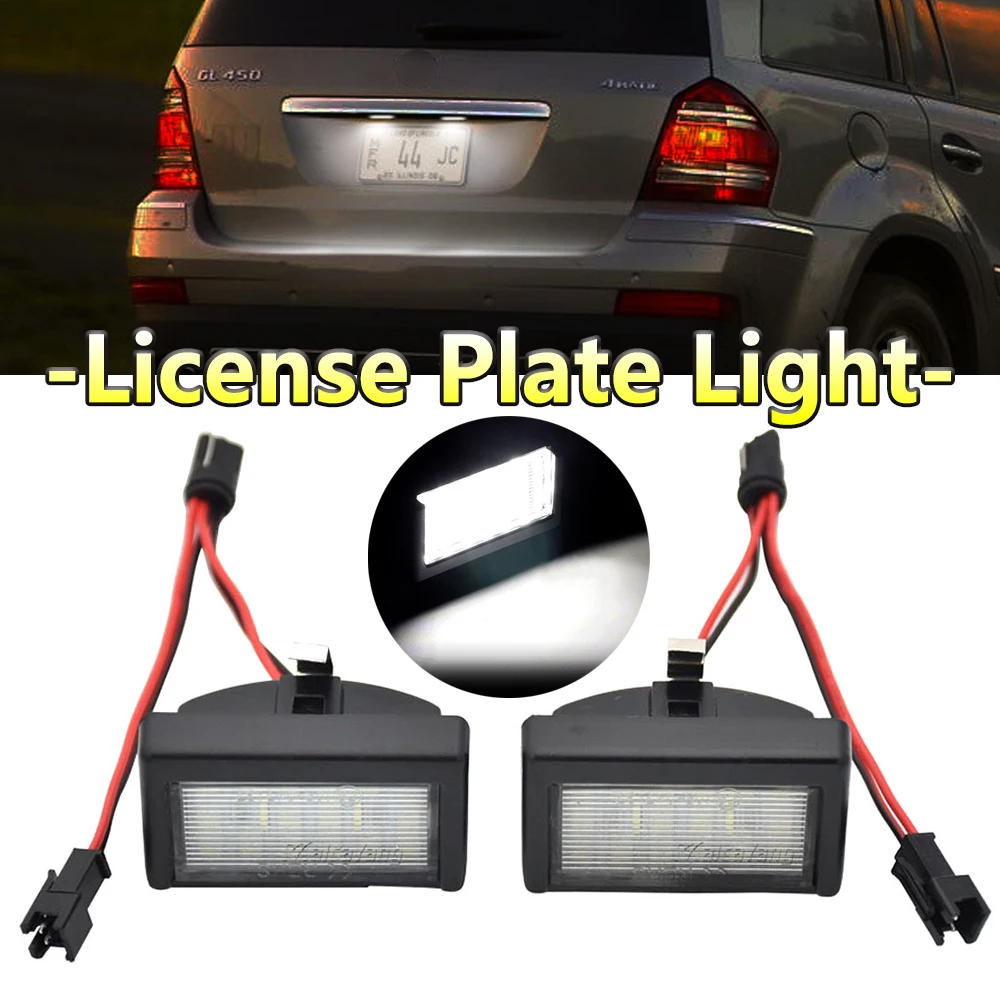 

For Mercedes Benz ML W164 X164 2004-2012 For Smart Roadster 452 2003-2006 Error Free LED License Plate Light Number Plate Lamp