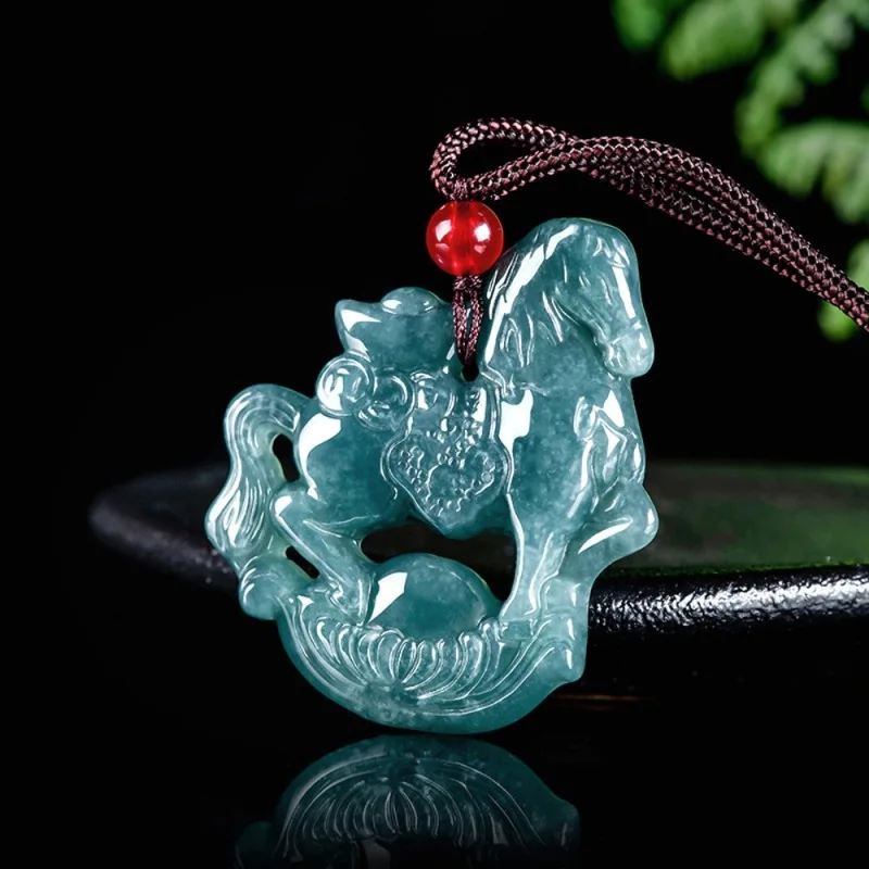 Настоящий натуральный нефрит класса А с жадеитом для мужчин и женщин Lucky Rich Yuanbao