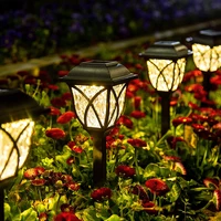 led solar lamp outdoor waterproof retro garden lights home waterproof park lawn light for path landscape lighting decorative
