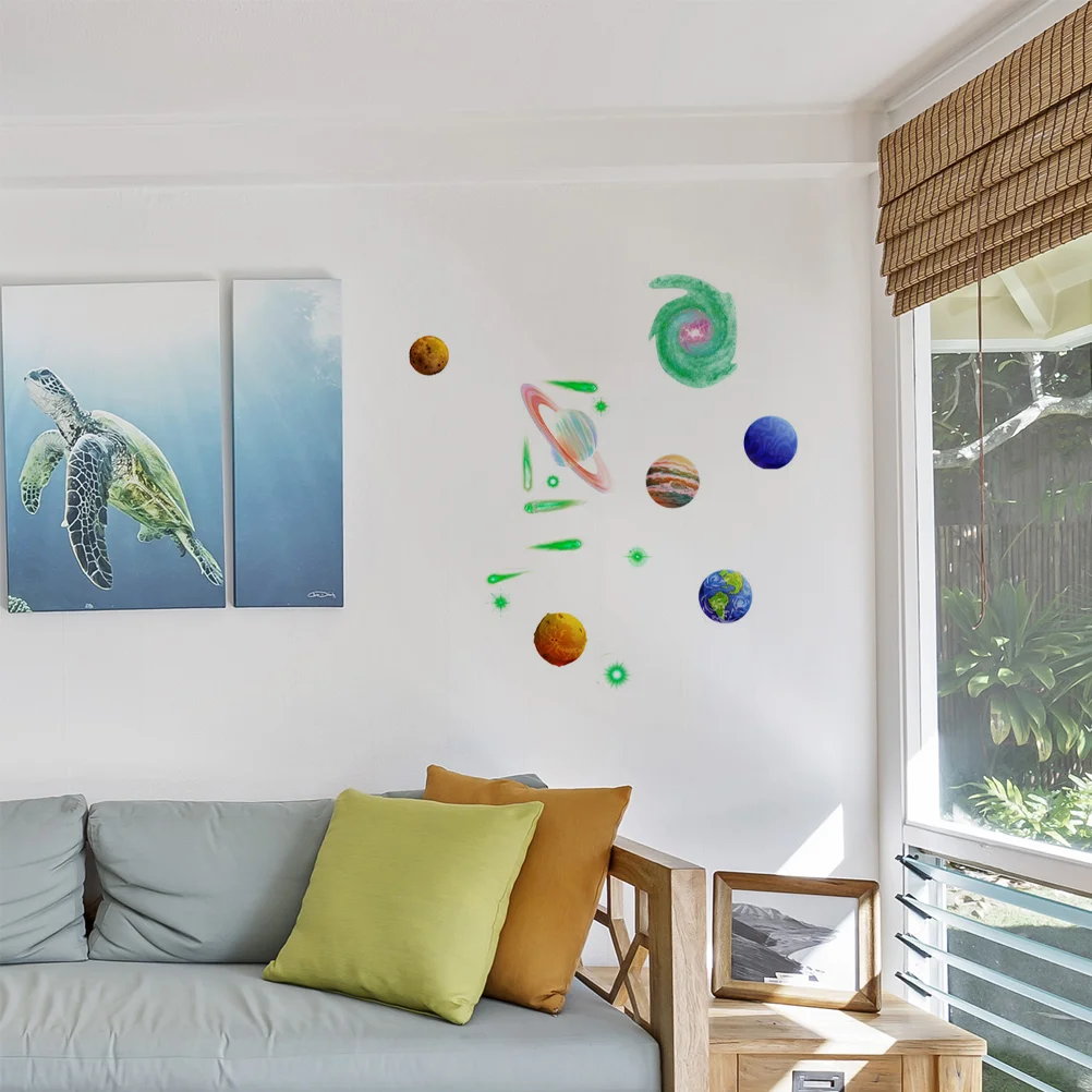 

Clings Wall Glow Decals Sticker Glowing Shooting Themeluminous Meteor Kindergarten Decoration System Solar Outer Space Star