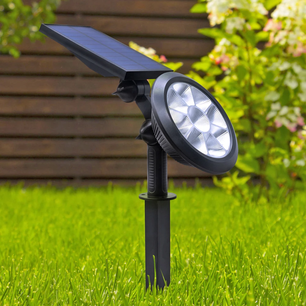 

Solar Spotlight Outdoor Yard Lawn 9 LED Garden Landscape Ground IP65 Wall Lamp Automatically Recharging Fence Landscape