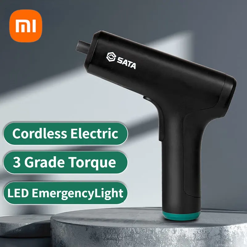 Xiaomi SATA 3.6V Lithium Battery Electric Screwdriver With LED Light 3 gear Torque Adjustable Electric Drill DIY Household Tools