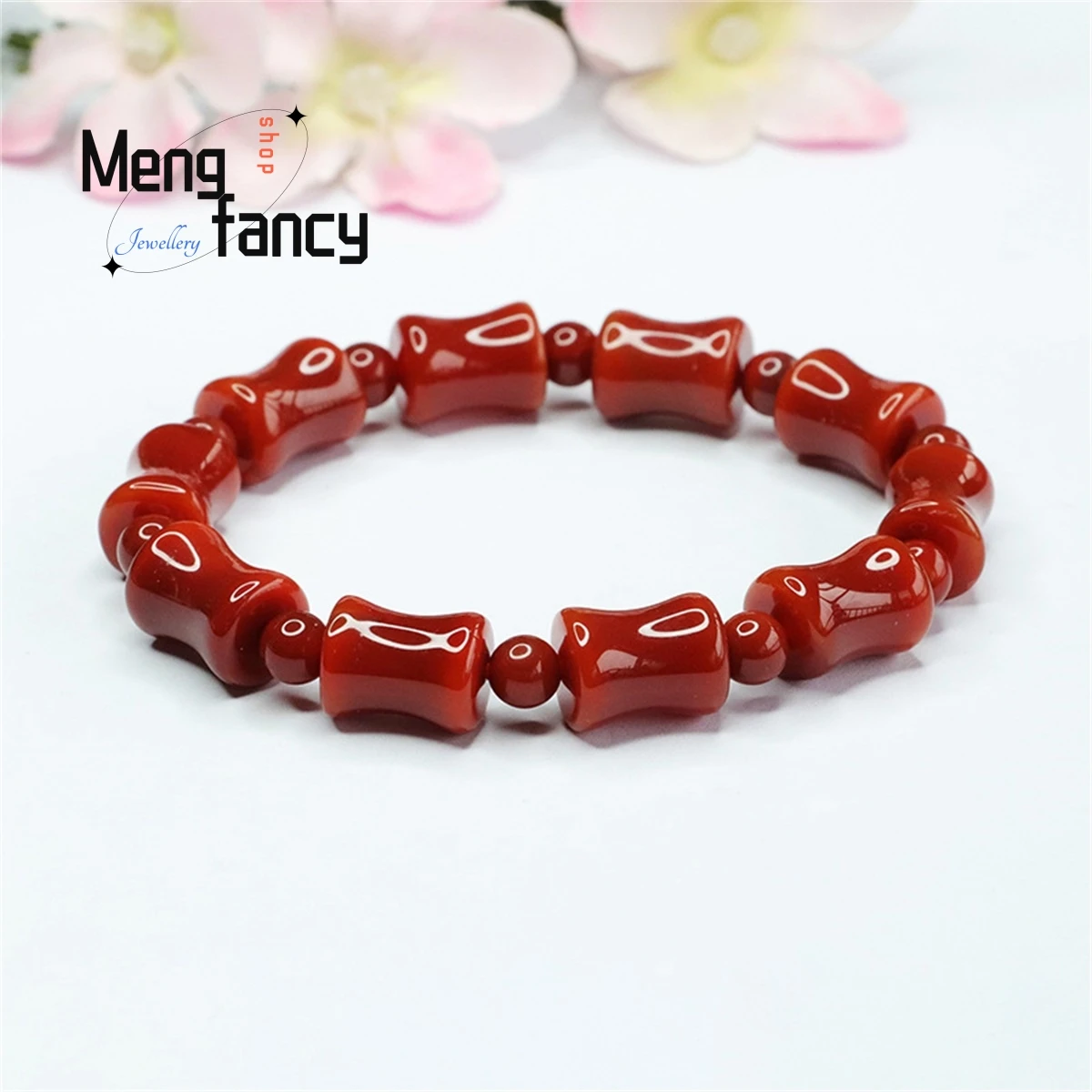 Натуральный Южно-красный агат дорога Tongzhu простой элегантный