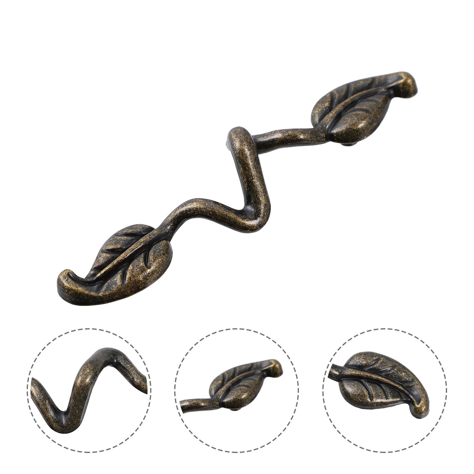 

4 Pcs Brass Pulls Cabinet Gate Handles Decor Dresser Drawers Hanging Closet Aged Hardware Zinc Alloy Vintage