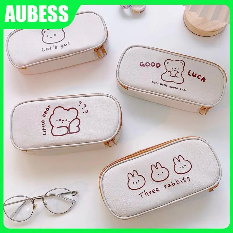 

68g Boy Girl Large Capacity Oxford Cloth Waterproof Creative Pencil Bag As A Cosmetic Bag Cute Shape Stationery Gift