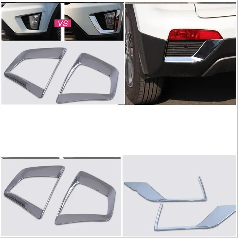 

Для Hyundai Creta IX25 2016-2018, Хромированная передняя противотуманная фонарь, задняя фонарь, внутренняя отделка, рамка, Внешнее украшение из АБС-пластика