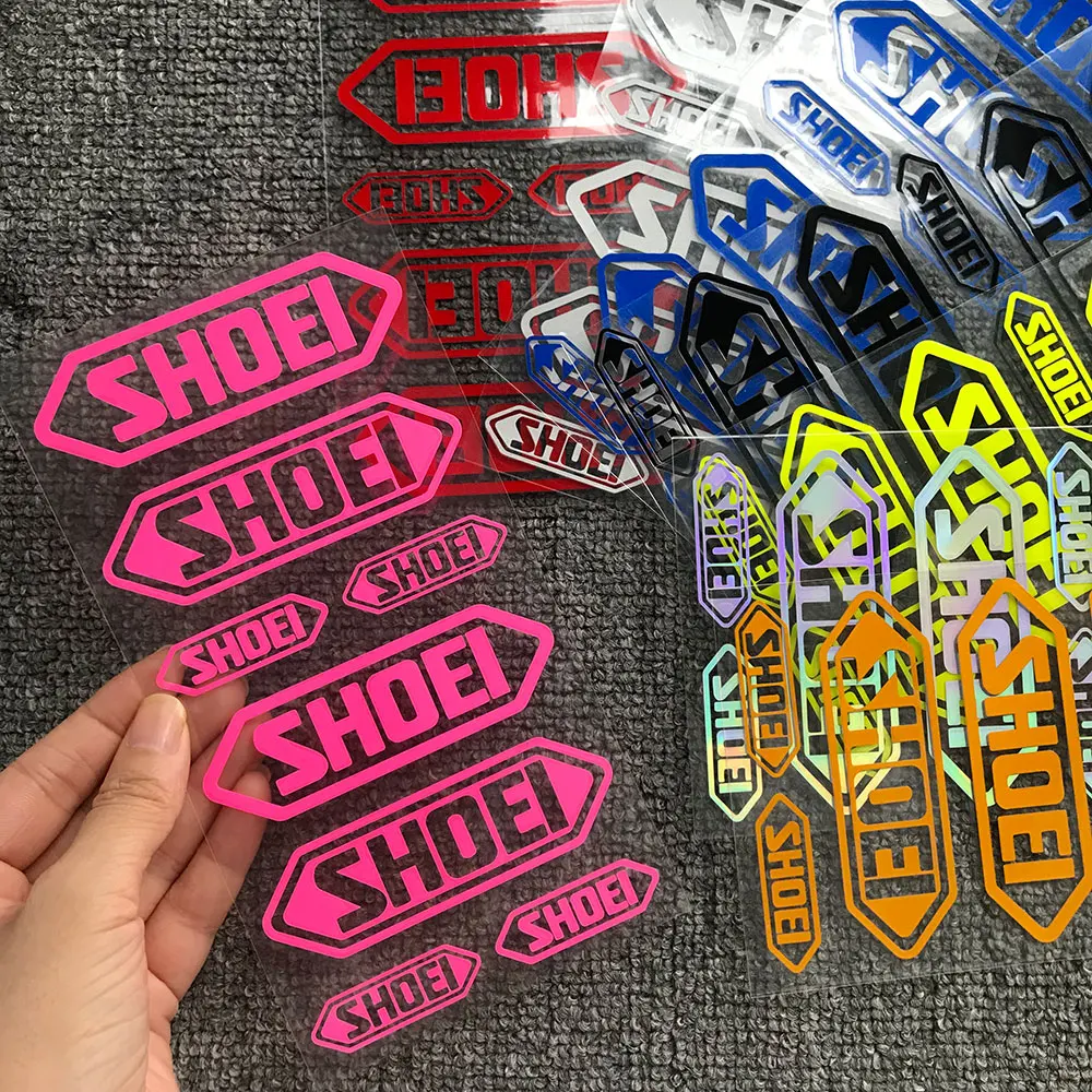 

Laser Rainbow Reflective SHOEI Motorcycle Side Strip Bike Helmet Sticker Car Styling Vinyl Decal For YAMAHA Tmax HRC Ninja