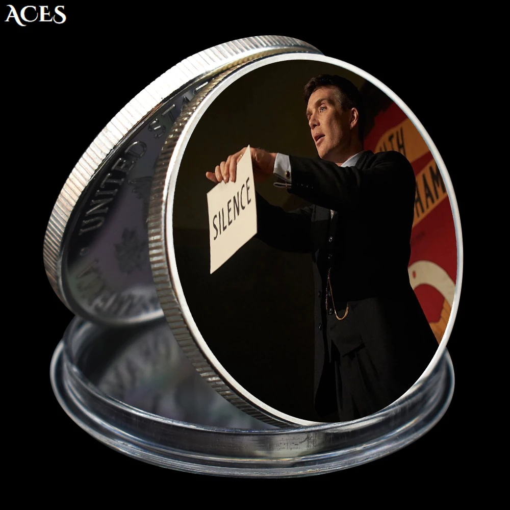 

British TV Show Silver Coins Peaky Blinders Commemorative Coin Silence Coin Popular Crime TV Plays Coin Home Decoration