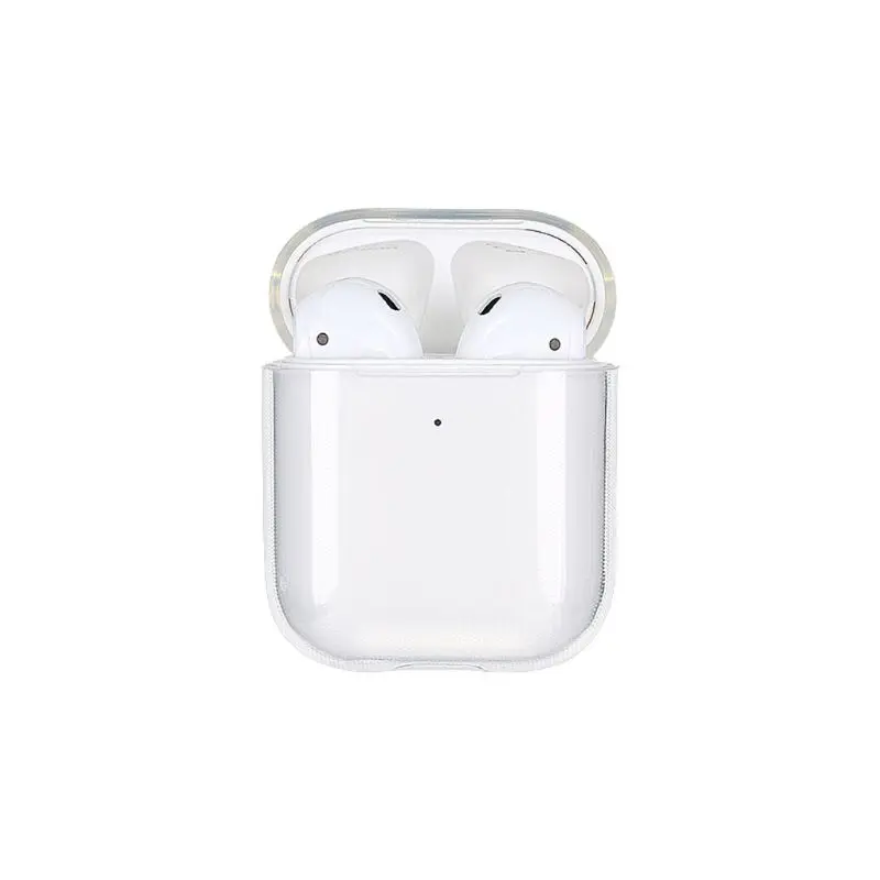 

1 Pc Soft TPU Transparent Cover Bluetooth Wireless Earphone Protective Case Clear Skin For AirPods 1 2 Accessories Charging Box