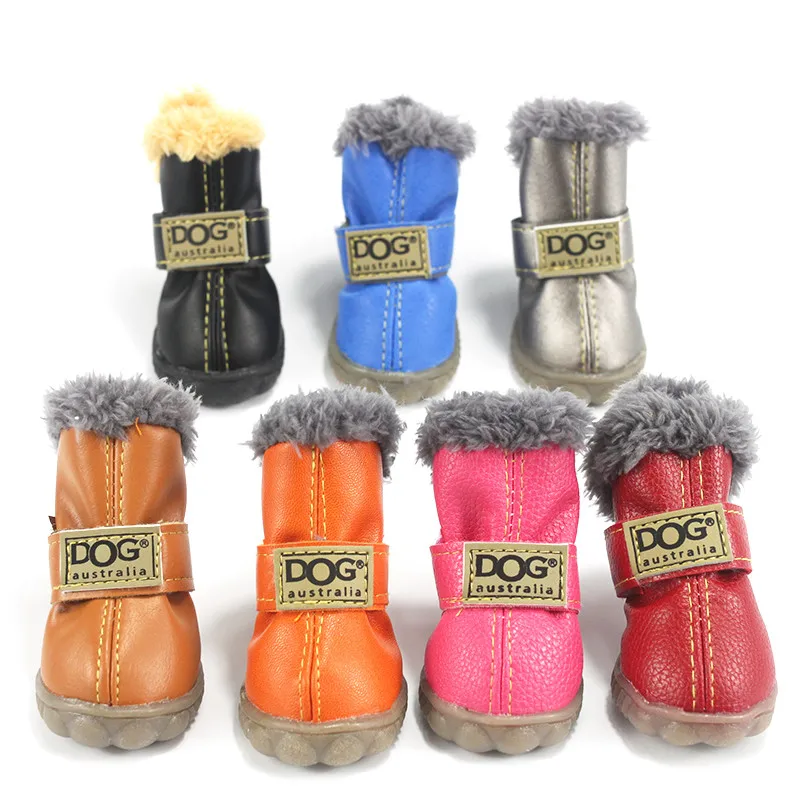 

Pet Dog Shoes Winter Super Warm 4pcs/set Dog Boots Cotton Anti Slip XS XXL Shoes For Small Dogs Pet Product Chihuahua Waterproof