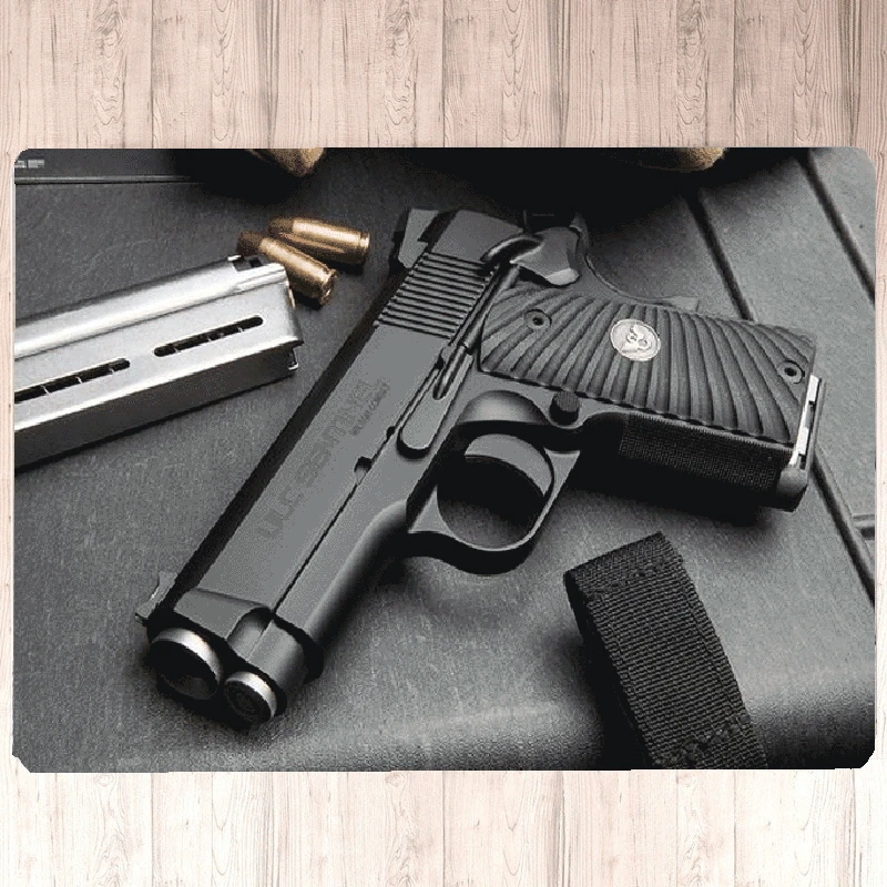 

New 2022 Assault Rifle Tin Sign Air Pistol with 6 Gram (15 Pack) and 500 Lead Pellets Wall Tin Sign 8*6inch Plate