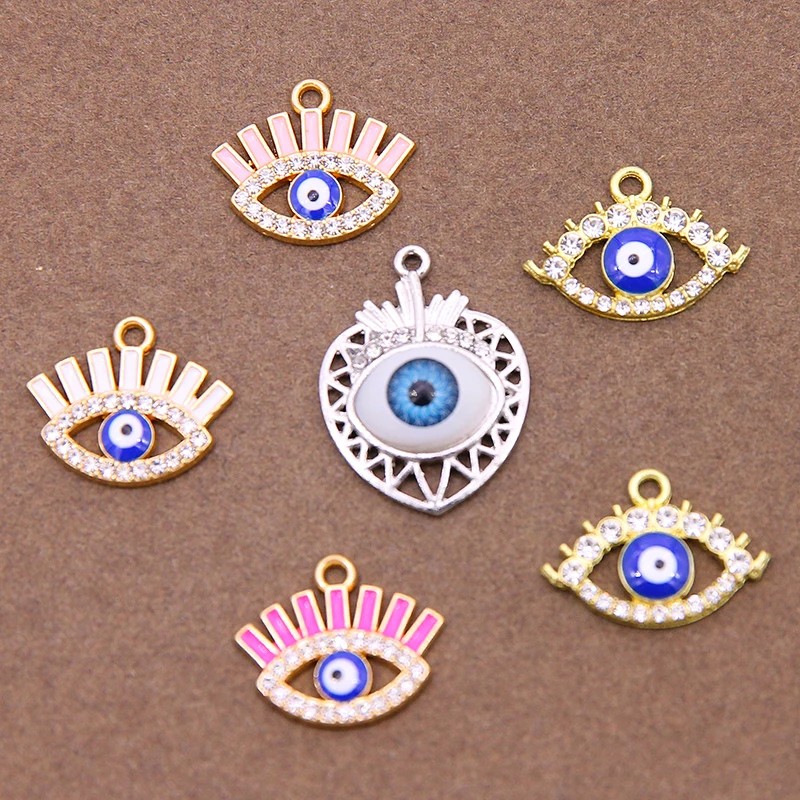 10 шт. смолы турецкие раньше сглаза Подвески Счастливый демон Ожерелье Подвески Diy аксессуары для изготовления ювелирных изделий