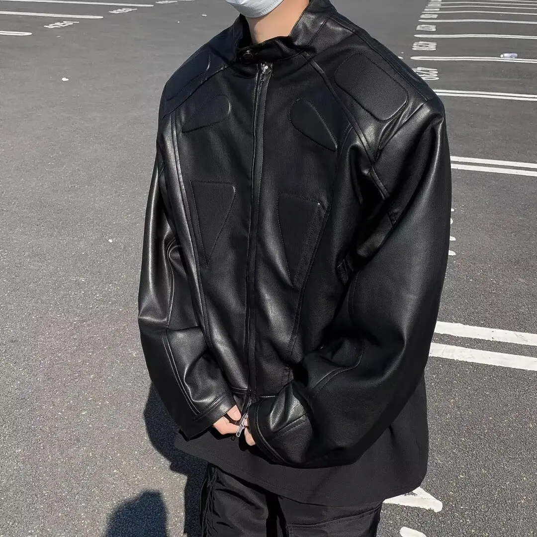 Культура трехмерной деконструкции из искусственной кожи короткая мотоциклетная