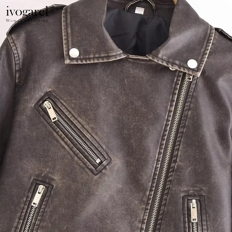 Рисунок 3 - Женская потертая мотоциклетная куртка Ivogarel