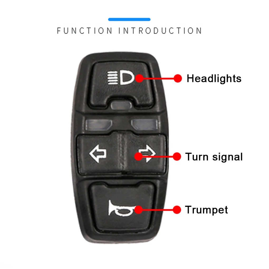 

Electric Scooter Light Switch Motorcycle Button Turn Lights Accessory