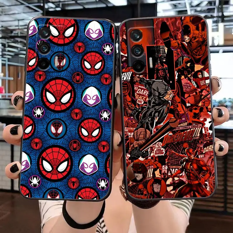 

Funda Case for Realme C1 C2 C3 C21 C25 C15 C12 XT GT C35 5 6 7 7i 8 8i 9 Neo2 3 Pro Case Capa Cover Marvel's Spider-Man Avengers