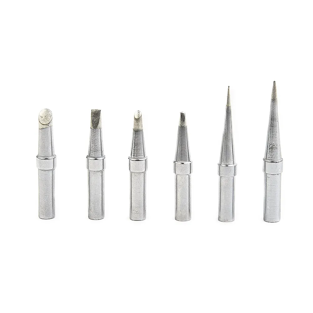 

Soldering Iron Tips 6Pcs/Set Replacement ET For Weller WE1010NA WESD51 WES50/51 Silver Color Oxygen-free Copper