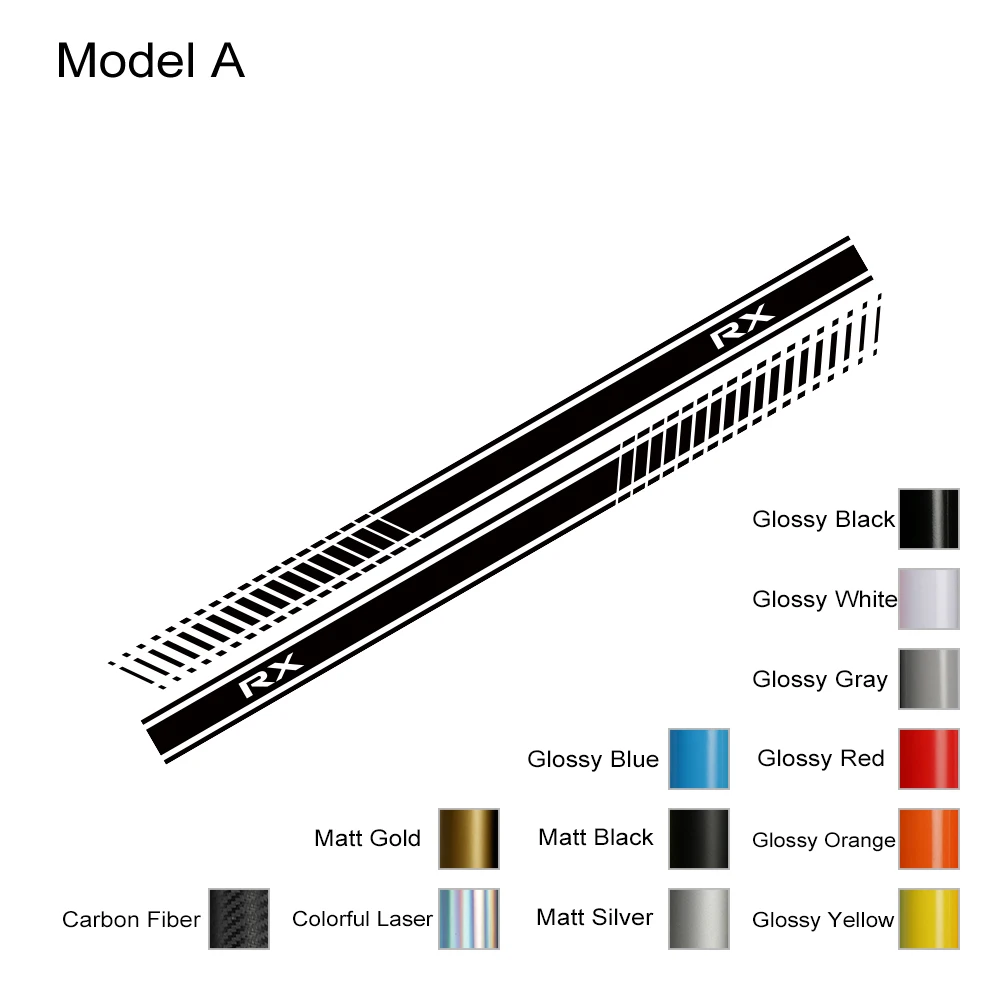 

Автомобильные наклейки для Lexus RX 2 3 270 300 330 350 400 200T 400H 450, автомобильная боковая юбка, виниловая пленка, отделка, наклейки, аксессуары для тюнинга кузова